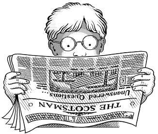 Bertie reads the Scotsman (Iain McIntosh)