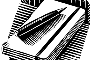 Notebook and pen by Iain McIntosh