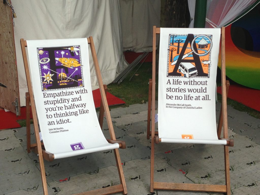 Deckchairs at the Edinburgh International Book Festival