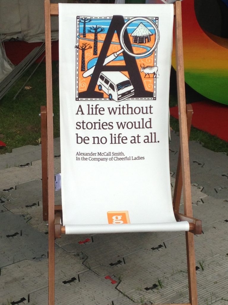 Deckchair at the Edinburgh International Book Festival